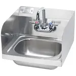 Krowne HS-26L, 16x15-Inch Hand Sink with Faucet and Side Splashes