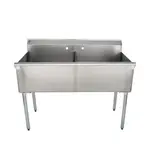 L&J BS2124-2, 48-Inch Two Compartment Sink