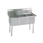 L&J LJ1014-3 10x14-inch Stainless Steel 3-Compartment Sink