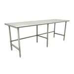 L&J SG3084-RCB 30x84-inch Stainless Steel Work Table with Cross Bar and Galvanized Legs