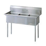 L&J SK1436-3 14x36-inch Stainless Steel 3-Compartment Utility Sink