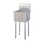 L&J SK2424-1 24x24-inch Stainless Steel 1-Compartment Utility Sink