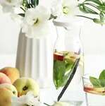 LAV FON856, 23.75 Oz Fonte Glass Carafe with White Lid