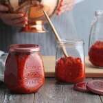 LAV TAS055K03, 18.5 Oz/550 ml Printed Colored Metal Glass Storage Jar, EA