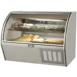 Leader ERCD72-R, 72-Inch Remote Refrigerated Curved Glass Counter Deli Case with 1 Shelf