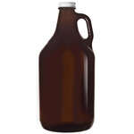 Libbey 70217, 64 Oz Amber Growler with Lid, 6/CS