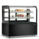 Marchia Display Company Marchia MB48-B, 48-inch Floor Model Curved Glass Refrigerated Display Case, Black