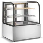 Marchia Display Company Marchia MH48, 48-Inch Curved Glass Heated Display Warming Case, Stainless Steel