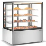Marchia Display Company Marchia MH48-ST, 48-Inch High Straight Glass Heated Display Warming Case, Stainless Steel