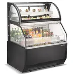 Marchia Display Company Marchia MSTAR48, 48-Inch Black Dual Service Open Air Display Case Merchandiser
