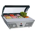 Marchia Display Company Marchia MTRS6, 30-Inch Refrigerated Countertop Showcase with Folding Glass Display and Pans