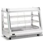 Marchia Display Company Marchia SHCC136, 34-Inch Stainless Steel Heated Countertop Display Front, Rear Doors