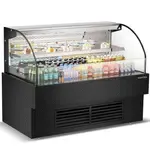 Marchia Display Company Marchia USTAR60G, 60-Inch Black Low Profile Open Air Cooler Grab and Go