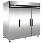 Maxximum MXCR-72FD, 72 CFT 3 Solid Door Refrigerator