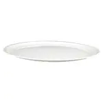 CLOSEOUT - 18-Inch White Plastic Scalloped Serving Tray, 25/CS