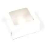 885CW, 8x8x5-Inch White Window 1-pc Automatic Cake Box, 100/BD