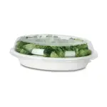 BBO26LD, Clear PET Oval Lid for PFAS-Free 26 Oz Bagasse Bowls, 300/CS