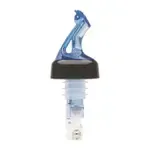 BMP-5100B, 1 Oz Bar Maid "Premium Pour" Measured Pourers with Flip Top and Black Collar, Blue, 12/PK