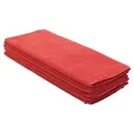 BTM-16R, 16x16-Inch Red Microfiber Towel, 6/PK