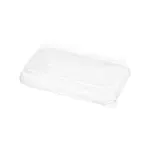 BTR32LD, Clear Dome Rectangular PET Lid for 24-32 Oz Bagasse Trays, 600/CS