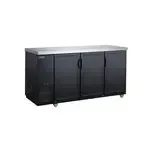 Dukers DBB72-M3, 3-Door Bar and Beverage Cooler (Solid Doors)