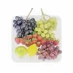 CLOSEOUT - 11.8-Inch Square Milna White Plastic Serving Tray, 25/CS