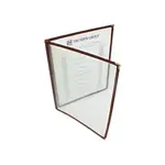 PLMENU-2BR, 8.5x11-Inch Brown Plastic Double-Fold Menu Cover