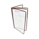 PLMENU-4BR, 8.5x14-Inch Brown Plastic Menu Cover, Booklet Design