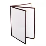 PLMENU-L3BR, 8.5x11-Inch Menu Cover with Brown Plastic Laminate