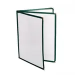 PLMENU-L3GR, 8.5x11-Inch Plastic Green Booklet Menu Cover
