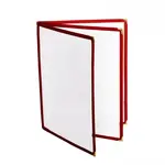 PLMENU-L3MA, 8.5x11-Inch Plastic Maroon Menu Cover with 3-Page Book Fold