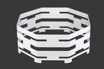 PWB8-4015W 15.75-Inch Octagon Buffet Riser, White Powder Coated Steel