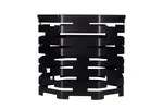 PWBA8-403B, Octagon Buffet Riser with an Adaptor for Soup Kettle, Black Powder Coated Steel