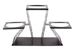 PWT3-B, Multi-Level Buffet Riser for Three Plates, Black Powder Coated Steel