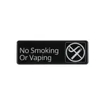 SCE3-NV18, 9-Inch Compliance Sign No Smoking Vaping Heavy-Duty Plastic