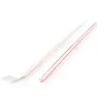 Sip n' Joy SMWRIWR24500, 5.75-Inch Wrapped Plastic Milk Straw - Red/White Striped, 12000/CS