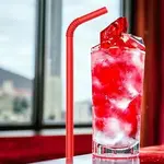 STRAW0775RED, 7.75-Inch Flexible Plastic Red Bar Straw, 500/PR