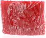 STRAW0775RED, 7.75-Inch Flexible Plastic Red Bar Straw, 500/PR