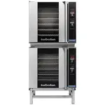 Moffat E32D5-2, Turbofan Double Deck Full Size Digital Convection Oven with Steam Injection and Stainless Steel Stand, 208V, 11.6 kW