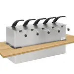 Nemco 10970, Stainless Steel Quintuple Drop-In Pump Dispenser for 1.5 Gallon/6 Qt. Pouch (Discontinued)