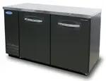 Nor-Lake AdvantEDGE NLBB59, 59-inch 2 Solid Door Back Bar Refrigerator W/Free Flowing Air System