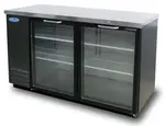 Nor-Lake AdvantEDGE NLBB59-G, 59-inch 2 Glass Door Back Bar Refrigerator W/Free Flowing Air System