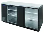 Nor-Lake AdvantEDGE NLBB69-G, 69-inch 2 Glass Door Back Bar Refrigerator W/Free Flowing Air System