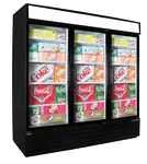 Nor-Lake AdvantEDGE _NLGRP74-HG-B, 3 Swing Glass Door Refrigerator Merchandiser White/or Black