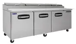 Nor-Lake AdvantEDGE NLPT93-003, 93-inch 3 Door Pizza Prep Tables W/Drawers on Left