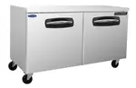 Nor-Lake AdvantEDGE NLUF60, 60-inch 2 Door Undercounter/Worktable Freezer