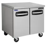 Nor-Lake AdvantEDGE NLUR36, 36-inch 1 Door Undercounter/Worktable Refrigerator, Lowboy