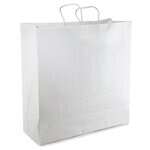 Novolex DURO 18x7x18 3/4-Inch 70# White Paper Shopping Bag with Twisted Handles, 200/CS