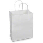 Novolex DURO 8x4.5x10.25-Inch 60# White Paper Shopping Bag with Twisted Handles, 250/CS