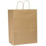 Novolex DURO 12x6x15.75-Inch #65 Kraft Paper Shopping Bag with Twisted Handles, 250/CS